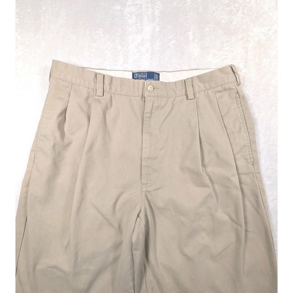 Polo Ralph Lauren Pleated Hammond Pant Mens Fits 36x31 Beige Chino Trousers